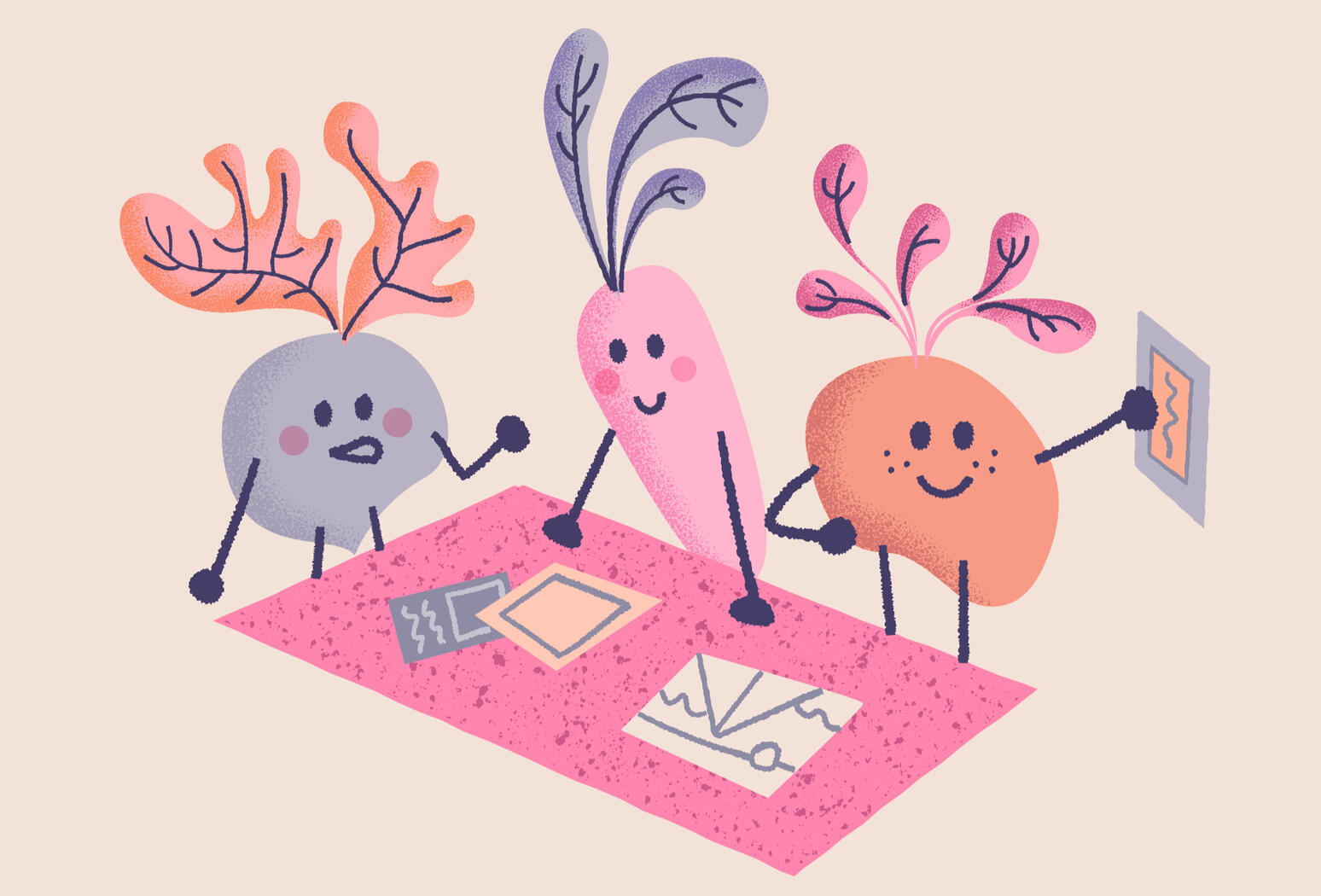 Character Illustration - brand visuals for Radish House Studio